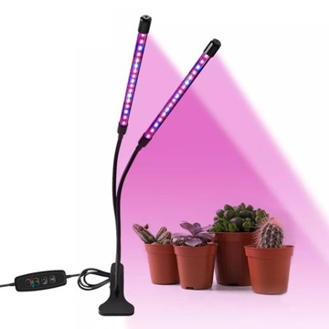 2x лампа для вирощування рослин 40 світлодіодний таймер USB
