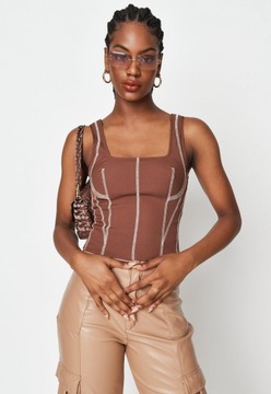 YY41 ШОКОЛАДНЫЙ КОРСЕТ ШИТЬ MISSGUIDED 40