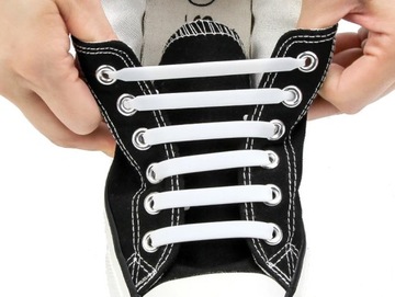Белые шнурки без завязок шнурки эластичные силиконовые ремни 8 пар