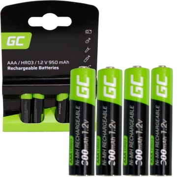 Аккумуляторы 4xaaa батареи Green Cell 950mah