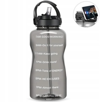 Quifit 2L 64oz 3.8 l 128oz Motivational Water Bottle