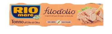Rio mare filod'olio желтоперый тунец в оливковом масле 3 x 65 г