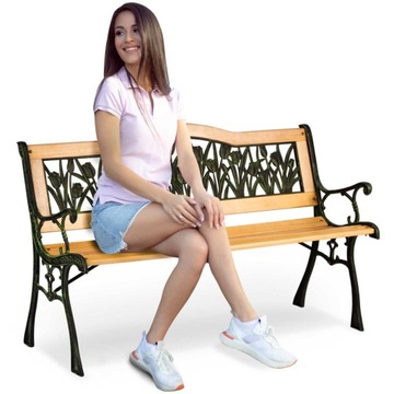 Парковая скамейка со спинкой 123,5 x 74 x 48 см Gardi Tulip Sofotel Sofotel