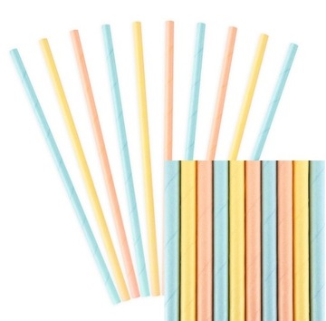 Цветные бумажные соломинки