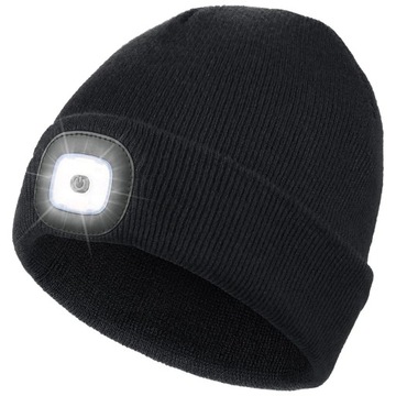Зимова шапка з USB-зарядним світлодіодним ліхтариком