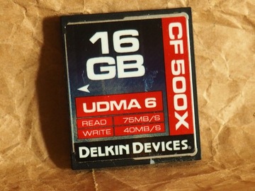 Карта пам'яті Delkin Devices Compactflash CF Memory card 16GB CF500x.