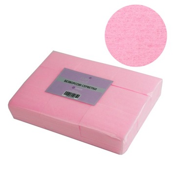Безворсовые салфетки TUFI Profi Premium розовые 4x6 см 540 шт (010