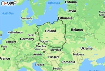 Карта C-MAP-польские внутренние воды M-EN-Y802-MS