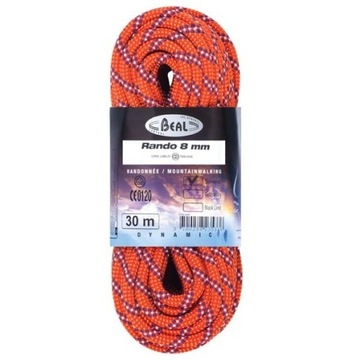 Beal туристична мотузка Rando 8 мм помаранчева 48 м