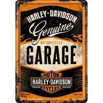 Металлическая открытка Harley-Davidson мотоцикл