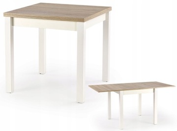 Белый Сонома раскладной стол для гостиной 80-160x80