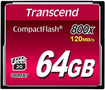 MEMORY COMPACT FLASH 64GB / 800X TS64GCF800 TRANSCEND