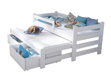 Детская кровать двуспальная выдвижная 200x90 белый