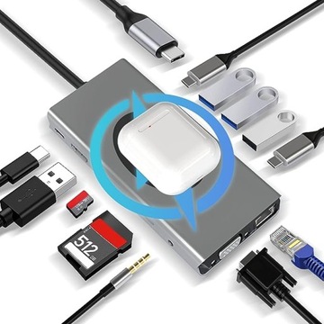 Адаптер док - станція тип C концентратор 13В1 BX13V