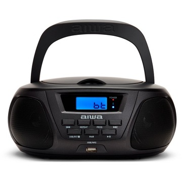 Бумбокс головное устройство CD MP3 Bluetooth AUX USB AIWA BBTU-300BK MK II