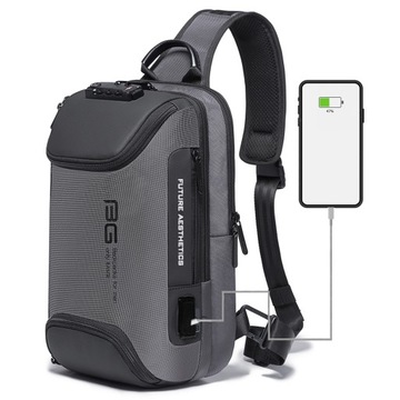 Городской рюкзак BANGE TSA USB на одно плечо