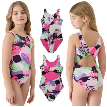 Купальник для девочек, Детский пляжный костюм 4F для бассейна 134/140
