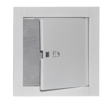 Смотровая дверь дымохода 14x14 окрашенная в белый цвет