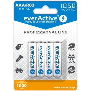 аккумуляторы everActive professional line R03 / AAA