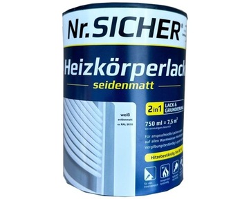 Німецька фарба для радіаторів радіатора 0,7 л Колір Білий напівмат 2в1