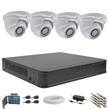 КОМПЛЕКТ ДОМАШНЬОЇ БЕЗПЕКИ 4 КАМЕРИ LED 8MPX 4K P2P