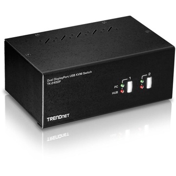 TRENDnet 2-Port Dual Monitor Display Port KVM Switch rt KVM Switch