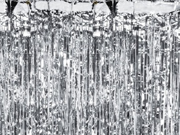 Вечерние занавески LAMETA Silver 90 см x 250 см фото фон