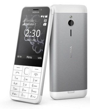 Nokia 230 DualSim Радіо Срібло