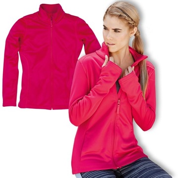 Жіноча тепла спортивна толстовка на блискавці з флісовою підкладкою з принтом Рожевий XL