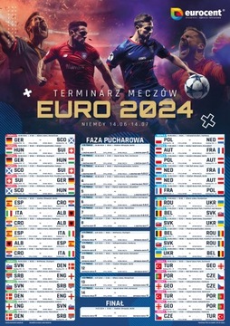Расписание чемпионата Европы Евро-2024 5 шт А3