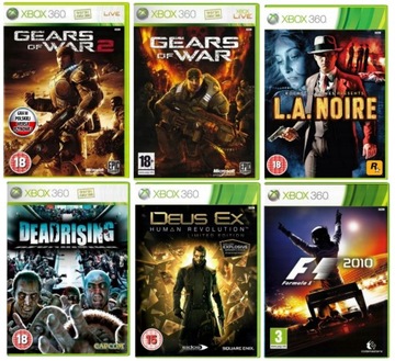 Набор Gears of War / L. A. Noire / Dead Rising XBOX 360 6 игр