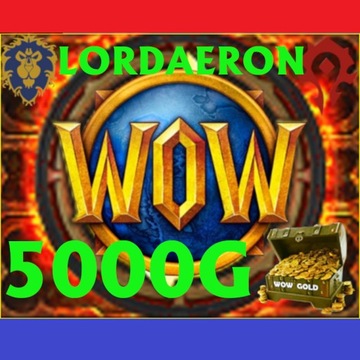 WOW WARMANE LORDAERON GOLD 5K 5000 GOLD A / H