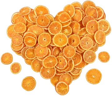 Апельсины сушеные ломтики 100шт 250г небольшой ароматный сухой для елки тонкой