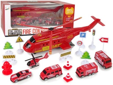 Комплект Транспортных Средств Пожарная Машина Спасательный Вертолет