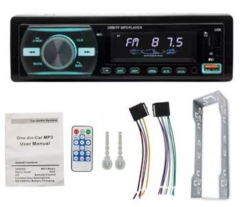 Автомобильный радиоприемник 1DIN Bluetooth USB TF микрофон
