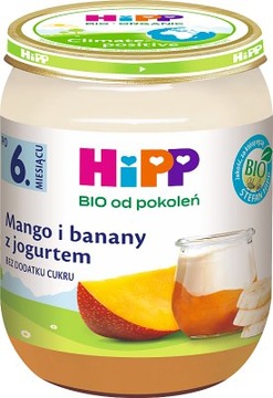 HIPP манго и бананы с йогуртом BIO, 160 г
