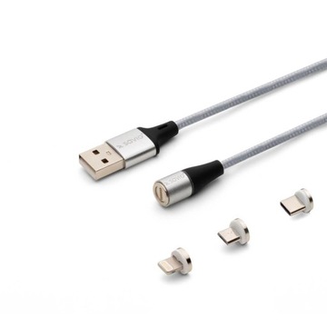 Кабель USB 2.0 SAVIO CL-153 USB – USB Type C, Micro & Lightning, QC & PD 3.0