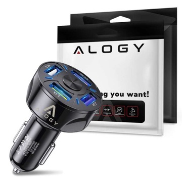 Автомобильное зарядное устройство для ALOGY 4x USB QC 3.0