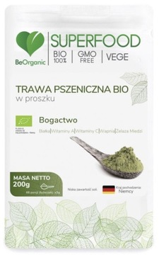 BeOrganic Wheatgrass Bio порошок 200 г
