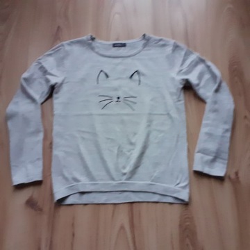 In EXTENSO сірий светр для дівчаток з кошеням 140