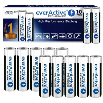 Щелочные батареи EVERACTIVE AAA R03 10 шт.