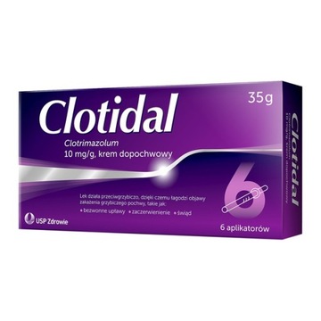 Clotidal, 10 мг / г, вагінальний крем, 35 г + 6 аплікаторів, USP здоров'я