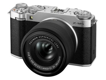 Камера FUJIFILM X - M5 Silver + об'єктив XC 15-45 мм f / 3,5-5,6 OIS PZ