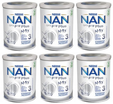 6X молочная смесь NAN 3 Optipro Plus 800 г