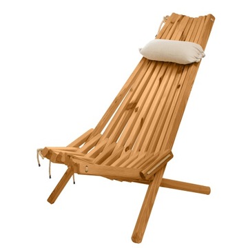 Садовий шезлонг дерев'яний складаний зручний стілець для тераси сад