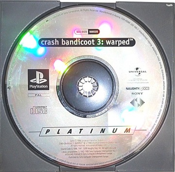 Crash Bandicoot 3: Warped Sony PlayStation (PSX) сама плата повреждена