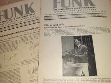 FUNK / 1939 / die Zeitschrift des Funkwesens 2 екз.