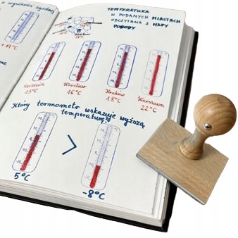 Образовательный штамп термометр штамп обучающая помощь, температура обучения