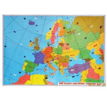Карта Європи Країни та орендарі UKF 68CMX48CM