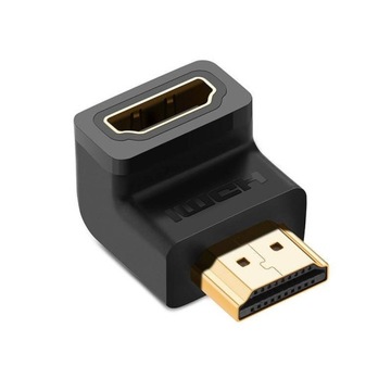 UGREEN УГЛОВОЙ АДАПТЕР HDMI 4K НИЖНИЙ ДЛЯ ТВ, ПРОЕКТОРА, ЧЕРНЫЙ